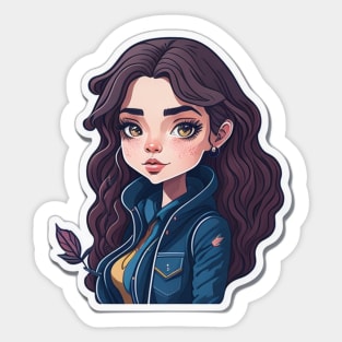 cute adorable pretty lovely girl Sticker